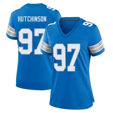 Aidan Hutchinson Women's Game Blue Detroit Lions 2nd Jersey