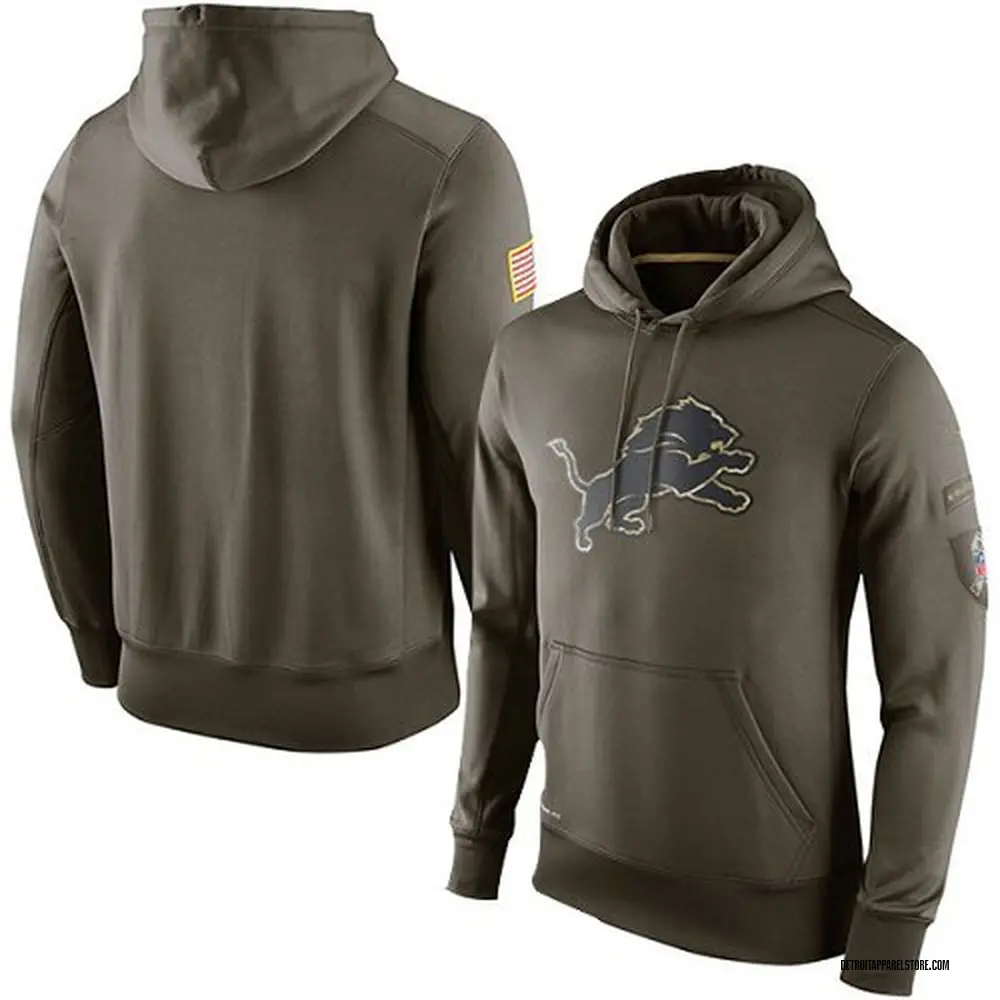 Detroit lions salute to clearance service hoodie