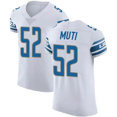 Netane Muti Men's Elite White Detroit Lions Vapor Untouchable Jersey