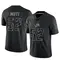 Netane Muti Men's Limited Black Detroit Lions Reflective Jersey