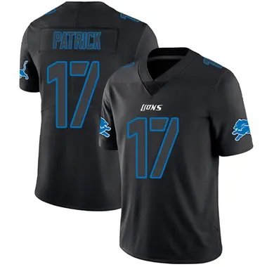 Tim Patrick Men's Limited Black Impact Detroit Lions Jersey